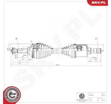 Hnací hřídel ESEN SKV 40SKV131