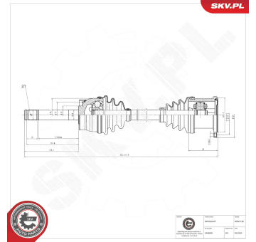 Hnací hriadeľ ESEN SKV 40SKV138