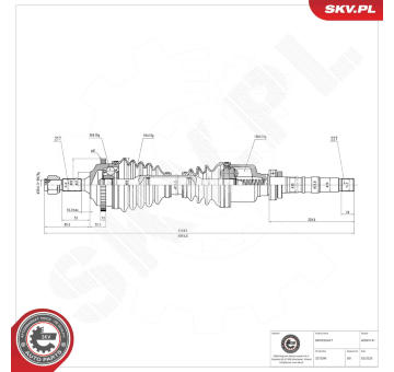Hnací hřídel ESEN SKV 40SKV141