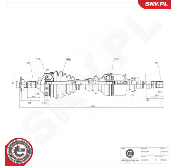 Hnací hriadeľ ESEN SKV 40SKV156