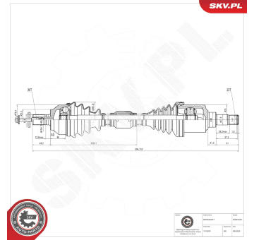 Hnací hřídel ESEN SKV 40SKV209