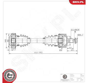 Hnací hriadeľ ESEN SKV 40SKV228