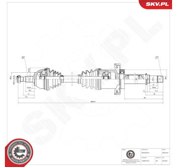 Hnací hřídel ESEN SKV 40SKV231