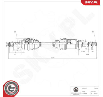 Hnací hřídel ESEN SKV 40SKV239