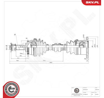 Hnací hriadeľ ESEN SKV 40SKV242
