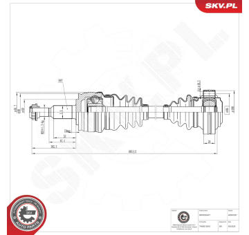 Hnací hriadeľ ESEN SKV 40SKV281