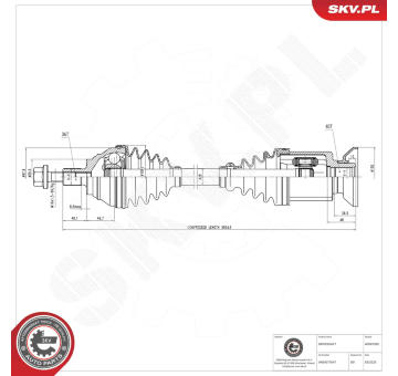 Hnací hriadeľ ESEN SKV 40SKV285