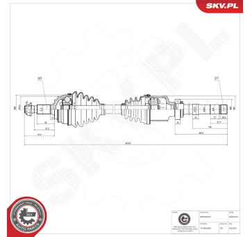 Hnací hriadeľ ESEN SKV 40SKV313