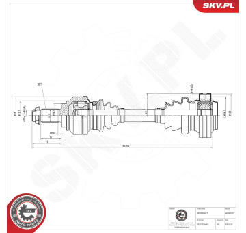 Hnací hřídel ESEN SKV 40SKV327