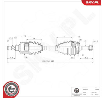 Hnací hriadeľ ESEN SKV 40SKV390