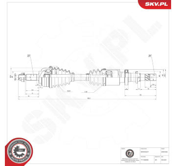 Hnací hriadeľ ESEN SKV 40SKV406