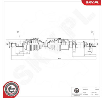 Hnací hriadeľ ESEN SKV 40SKV413