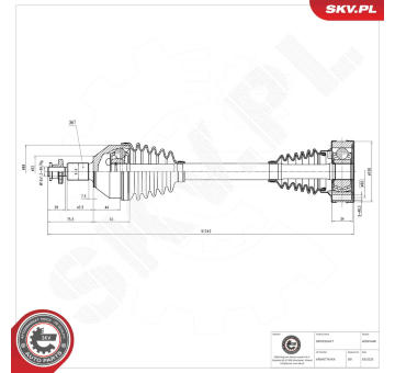 Hnací hriadeľ ESEN SKV 40SKV440