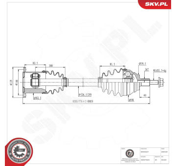 Hnací hriadeľ ESEN SKV 40SKV443