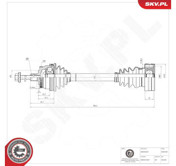 Hnací hriadeľ ESEN SKV 40SKV445