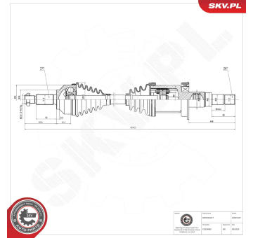 Hnací hriadeľ ESEN SKV 40SKV447