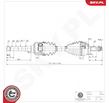 Hnací hriadeľ ESEN SKV 40SKV456