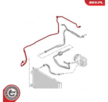 Vysokotlaké / nízkotlaké vedení, klimatizace SKV GERMANY 43SKV599