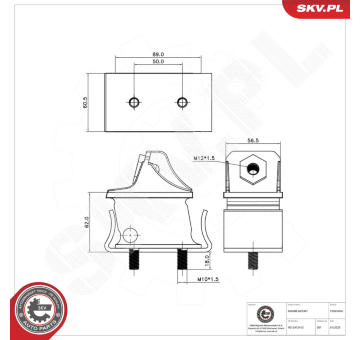 Zaveseni motoru ESEN SKV 75SKV016