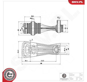 Ulożenie motora ESEN SKV 75SKV051