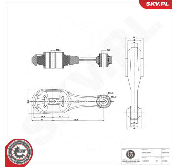 Ulożenie motora ESEN SKV 75SKV079
