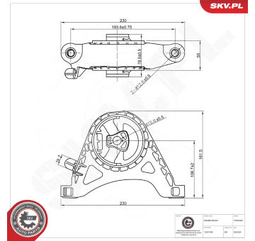 Ulożenie motora ESEN SKV 75SKV092
