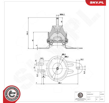 Ulożenie motora ESEN SKV 75SKV098