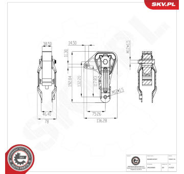 Ulożenie motora ESEN SKV 75SKV116