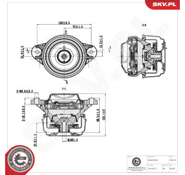 Ulożenie motora ESEN SKV 75SKV118