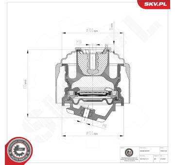 Ulożenie motora ESEN SKV 75SKV139