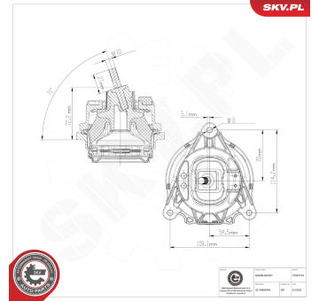 Ulożenie motora ESEN SKV 75SKV163