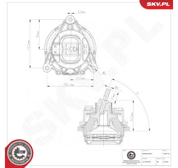 Ulożenie motora ESEN SKV 75SKV164