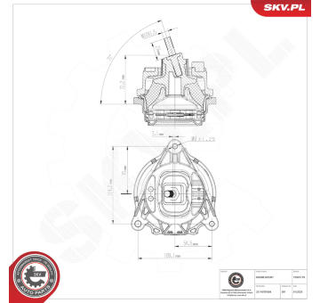 Ulożenie motora ESEN SKV 75SKV179