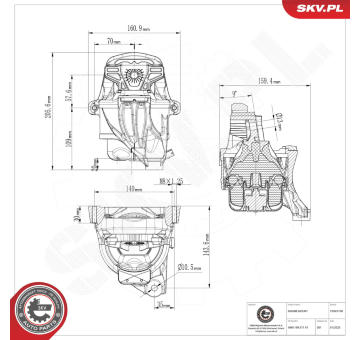 Ulożenie motora ESEN SKV 75SKV190