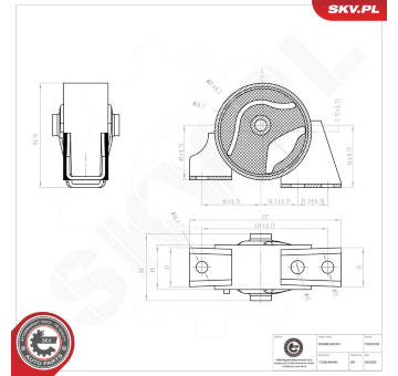 Ulożenie motora ESEN SKV 75SKV229