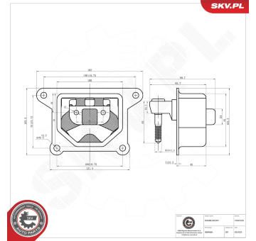 Ulożenie motora ESEN SKV 75SKV235