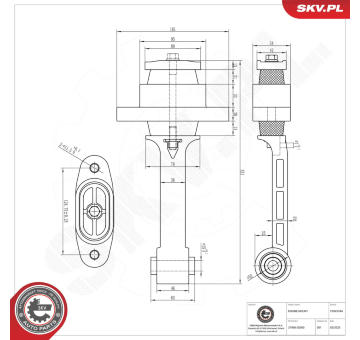 Ulożenie motora ESEN SKV 75SKV244