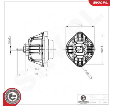 Ulożenie motora ESEN SKV 75SKV246