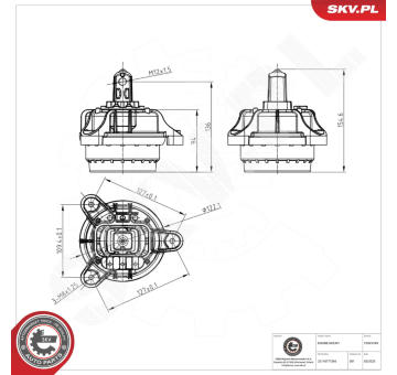 Ulożenie motora ESEN SKV 75SKV249