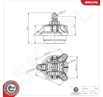 Ulożenie motora ESEN SKV 75SKV250