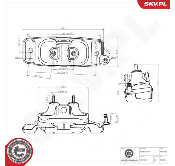 Ulożenie motora ESEN SKV 75SKV280