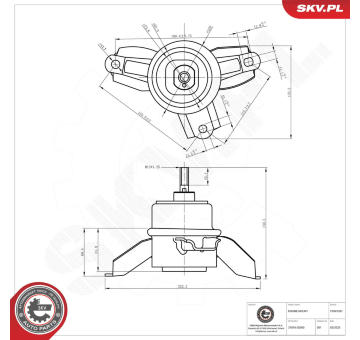 Ulożenie motora ESEN SKV 75SKV281