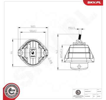 Zaveseni motoru ESEN SKV 75SKV286