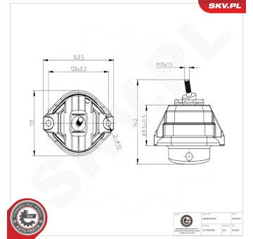 Zaveseni motoru ESEN SKV 75SKV287
