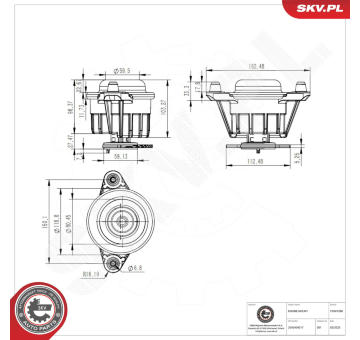 Ulożenie motora ESEN SKV 75SKV288