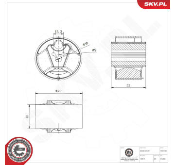 Ulożenie motora ESEN SKV 75SKV342