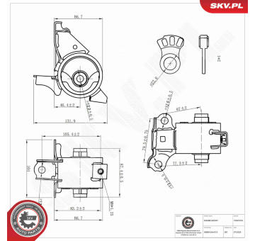 Ulożenie motora ESEN SKV 75SKV375