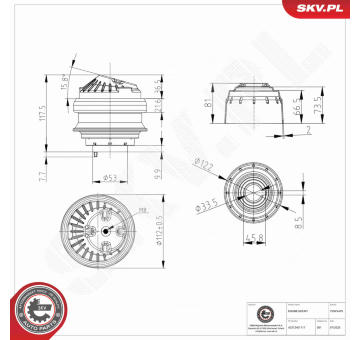 Ulożenie motora ESEN SKV 75SKV419
