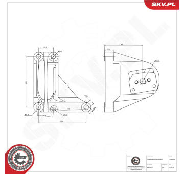 Uložení, manuální převodovka ESEN SKV 75SKV810