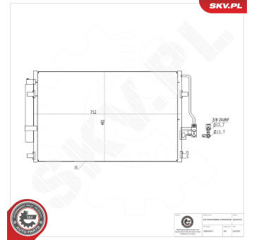 Kondenzátor klimatizácie ESEN SKV 86SKV014